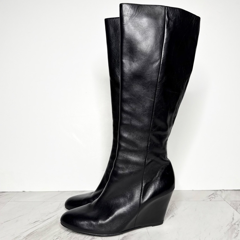 Via Spiga Wedge Black Tall Boot 10M